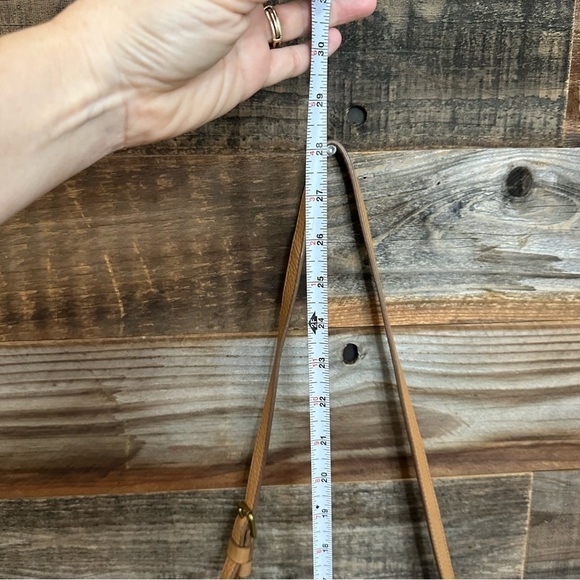 Vintage Fossil Brown Pebbled Leather Crossbody Bag Adjustable Strap Purse - Picture 2 of 15